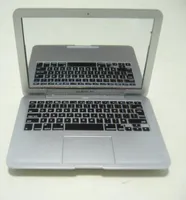 Mini computadoras port￡tiles blancas y plateadas Laptop port￡til Portable Mini Mirror Personalidad para MacBook Air 100 PCSLOT DHL3138017