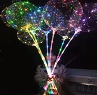 100pcs LED Light Bobo Balloon Dekoracja imprezy z 315 -calowym Stick 3M String Christmas Halloween Decor Balloons5042475