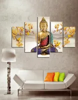 No Frame5 PcsSet Without Framed Creative Religious Orchid of Buddha Landscape Oil Painting7181159