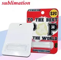 Party Present SubliMation Blank MDF TROE POGY PAGS PVC CART Cash Pouch Cover Holder Heat Transfer Printing Image DIY f￶r Father05246057