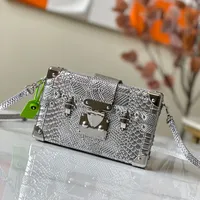 Flap Bag Box Bags Women Shoulder Purse Lady Cross Body Bags Fashion Letter Golden Python Pattern Genuine Leather Hardware Clasp 7a Quality Clutch