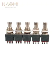 Naomi 5st 9 Pin 3PDT Guitar Effects Pedal Box Stomp Foot Metal Switch True Bypass Guitar Parts Accessories New Set Red3889486
