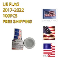 عيد الميلاد 2022 US Flag USA طوابع البريد الأولى من الدرجة الأولى للولايات المتحدة لفة خدمة مكتب لفة من 100 دعوة الزفاف الذكرى السنوية