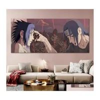 Nowatorskie przedmioty No Plakat ramki Naruto Sasuke vs Itachi HD Canvas Art Mur Picture Decor Home Sofa