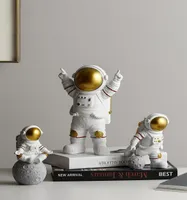 Figuras de astronauta moderna nórdica Figuras de resina Craft Home Hada Gardy Desk Decoration Furnishing Accesorios de habitaciones 2014005658