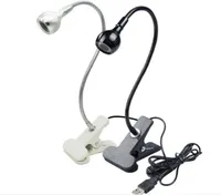 360 Grad einstellbare USB -LED Flexible Gänse Hals Headboard Reading Book Schreibtischlampe mit Clip on Light und Onoff Control Switch3624577