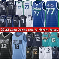 vintage Ja Morant Luka Doncic Basketball Jersey Memphies Vancouver Grizzlie dalla City Maverick Mens Best Shrt 2022 2023 Edition Jerseys Athletic Uniform Vest 12 77