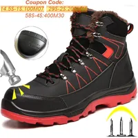 Boots Steel Toe Winter for Men Safety Safety Shoes Top Top Pundure Work Aduction Construction Security