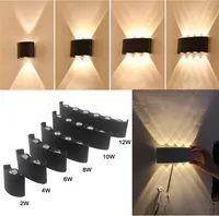 Indoor Outdoor IP65 Waterproof Wall Lamp 2W 4W 6W 8W 10W Led Aluminum UP Down Lights For Home Stairs Bedroom Headboard Garden Porc1747494