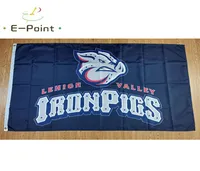Milb Lehigh Valley Ironpigs Flag de 35ft 90cm150cm Banner de poli￩ster Decora￧￣o voando Garden Home Garden Gifts6533610