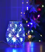 Oil Diffuser Electric Candle Warmer Glass Tart Burner 7 Color Butterfly Effect Night Light Wax Melt Warmer Aroma Decorative Y200412942119