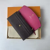 Portefeuille de cr￩ateur Brand de luxe Purse ￠ glissi￨re simple portefeuille Femme sacs ￠ main fourre-tout