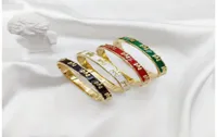 Classic Fashion Style Bracelets Women Bangle Luxury Designer Multicolor Bracelet Jewelry Crystal 18K Gold Plated Stainless steel L7754746