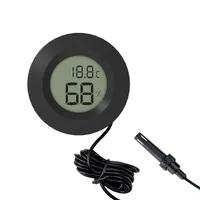 Temperature Instruments 1.5M round embedded electronic digital Reptile Pet thermometer hygrometer In room icebox fish tank