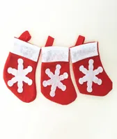 Mini Christmas Stocking Snowflake Cetlery Bag Xmas Home Decoration عيد الميلاد الجوارب سكين شوكة الأدوات المائدة حامل عيد الميلاد حقيبة هدايا 3962682