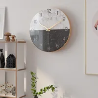 Relojes de pared Nordic Modern Glass Clock Kitchen Relojes creativos Decoración del hogar Sala de estar Silent Orologio da Parete Gift