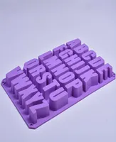 Grande letra de alfabeto Silicone Mold Soap Cake Cupcake Bakeware Chocolate Soop Decorating7776981