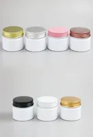 Opslagflessen potten 24 pcslot 100 g witte cosmetische potcontainers huidverzorgingscrème 100 ml voor cosmetica verpakking plastic met meta3675974