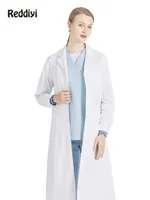 Female Doctors Uniform White Lab Coat Nurse Costume for Women Beautician Work Clothes Slim Medical Clothing Veterinary Overalls