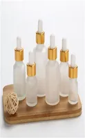 12 x 5ml 10ml 15ml 30ml 50ml 100ml Frost Glass Dropper Bottle Empty Cosmetic Packaging Container Vials Essential Oil Bottles 201011790861