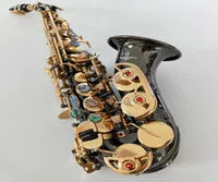 KVALITETSPROFESSIONAL CURVED NEW SOPRANO SAX JAPAN YANAGISAWA S991 B LATA SAX Musikinstrument Black Nickel Gold 3355203