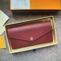 M63690 Empreinte Leather Sarah Wallet Women Embossed Envelope Style Long Wallet Card Holder Case象徴的なLフラワーウォレットクラッチPU260M