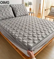 Almohada de cojadora oimg espesante de colch￳n acolchado cubierta rey reina cama de cama ajustada antibacterias topper airperfer airf1746088