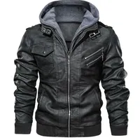 Men Denzell Outswear Anarchist Leather Jacket Motorcycle Coat Biker Style299E