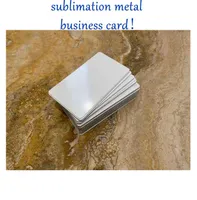 SUBLIMAÇÃO BLANK METAL METAL Business Lares 86x54mm Card de nome de alumínio branco para transferência de calor em branco UV Print Blanks 022mm35033335