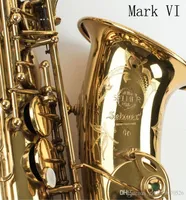 2021 Nouveau Mark VI ATO SAXOPHONE PROFESSIQUE E FLAT Electroph Gold Saxofone Instruments de musique Inscription sculptée 5657654