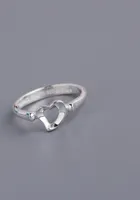 Все качество 925 Серебряное кольцо стерлингового серебряного кольца для женщин с формой сердца.