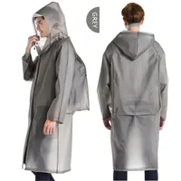 Long Raincoat EVA Thick Rainwear Universal Poncho Waterproof Hiking Tour Hooded Rain Coat Include Schoolbag Position189Y