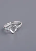Все качество 925 Серебряное кольцо стерлингового серебряного кольца для женщин с формой сердца кольца для свадебной вечеринки3697342