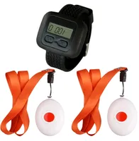 SINGCALL Wireless Nursing Calling System for Old Disabled people for hospital 1 Watch Receiver and 2 Bells3840281