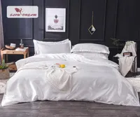 Slowdream White 100 Silk Bedding Set Home Home King Size size set bedclothes davet cover cover pladcals leghs cloy3204293