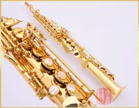 Yanagisawa S991 BB mässing Gold Lacquer Soprano Saxophone Utför musikinstrument med Case Mouthpiece1755654