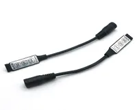 Edison2011 12V 24V LED RGB Controller Mini 3Key DC Plug wire LED RGB black White Dimmer Connector for 5050 3528 5630 LED Strip5257232