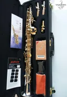 Silver Soprano Sax Japan Yanagisawa SW037 BB Brass Soprano Saxophone Utför musikinstrument med Casemouthpiece4039606