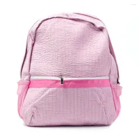 Duffel Bags Ready Boss Multi Color Toddler Pink Blue Gray Purple Seersucker Backpack for Children School Bag Dom112-031