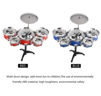 حجم المكونات خفيفة الوزن الأطفال الأطفال MINI يمارسون طبلة الأسطوانة المحمولة ABS الطبل الفولاذ المقاوم للصدأ مجموعة مع كرسي 2624657