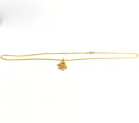 Hanger 24 K echte solide gele fijne gouden afwerking CZ Dragon hanger gedetailleerd 3D Good Luck Men Women Dragon Flat Chain Necklace US4868354