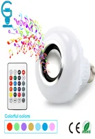 Smart E27 RGB Bluetooth HautParleur LED AMPOULE LUMIRE 12 W Musique Jouant Dimmable Sans Fil Lampe LED AVEC 24 tocca TLCOMMANDE4285165