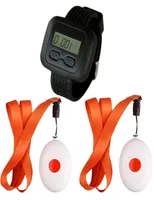 SINGCALL Wireless Nursing Calling System for Old Disabled people for hospital 1 Watch Receiver and 2 Bells6217265