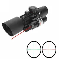 3-10x42EG Hunting Scope Tactical Optics Reflex Sight Riflescope Picatinny Weaver Mount Red Green Dot With Red Laser Rifle Scope265a
