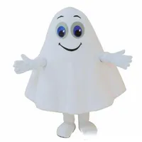 2019 Halloween White Ghost Mascot Derributa de caricatura Spectre de anime Personaje de carnaval navideño Fancy Costumes Outfit289w