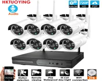 8CH Audio CCTV Systeem Wireless 720p NVR 8pcs 20MP IR Outdoor P2P WiFi IP CCTV Security Camera System Surveillance Kit1052956