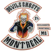 Devils Ghosts Montral MC 1% Stickerei Iron Patch Custom Sew Badge189e