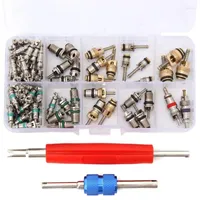 Professional Hand Tool Sets 102x R134A Car A C Core Valves Portable Automotive Air Conditioning Assortment Kit Valve Cores Remover For Most