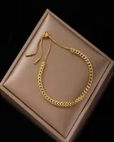 Chaîne de liaison novo Design de moda ao inoxidavel lien pulseiras para mulheres menina homens ouro cor hiphoprocha ajustavel pulseira7468303