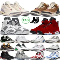 Jumpman 3 6 Basketball Shoes mens 3s Archaeo Brown Fire Red Lucky Green Fragment Toro Georgetown 6s Cactus Jack University Blue men women trainers sneakers
